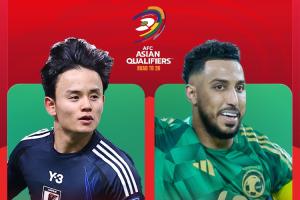 开云集团官网香港-日本vs沙特首发:久保建英、前田大然、远藤航出战,多萨里先发